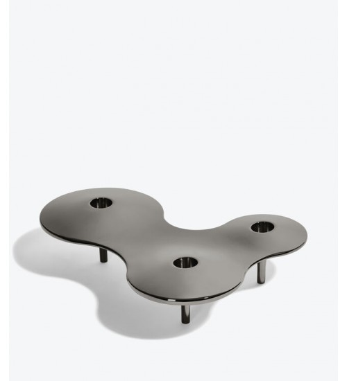 Zaha Hadid Design Cell细胞系列中号烛台黑色H6.5cm